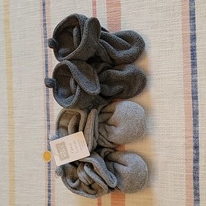Hudson Baby Fleece Booties Gray LOT - 2T and 3T